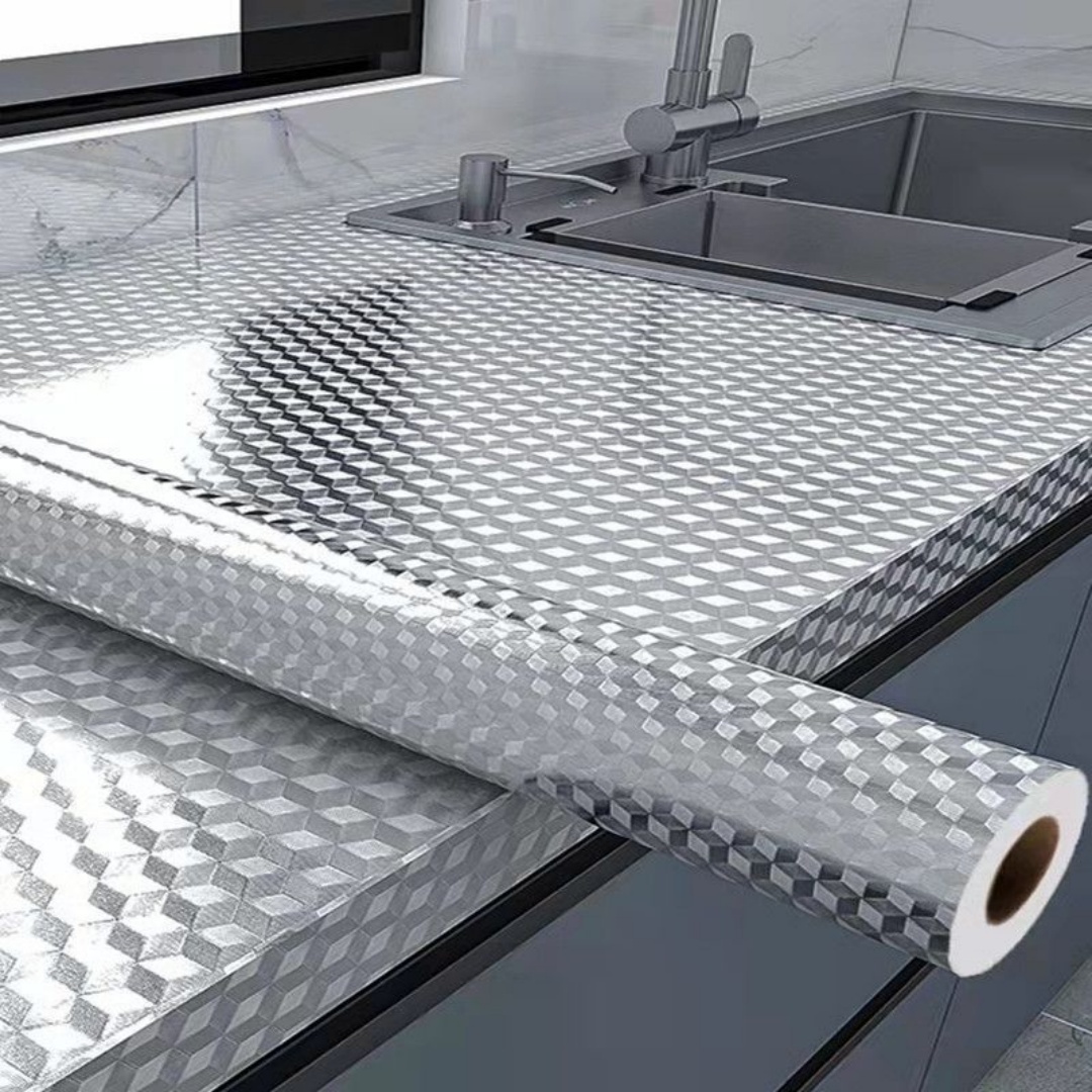 Commercial Kitchen Wall - Alüminyum Folyo Mutfak Ocak Etiketi, Yağ