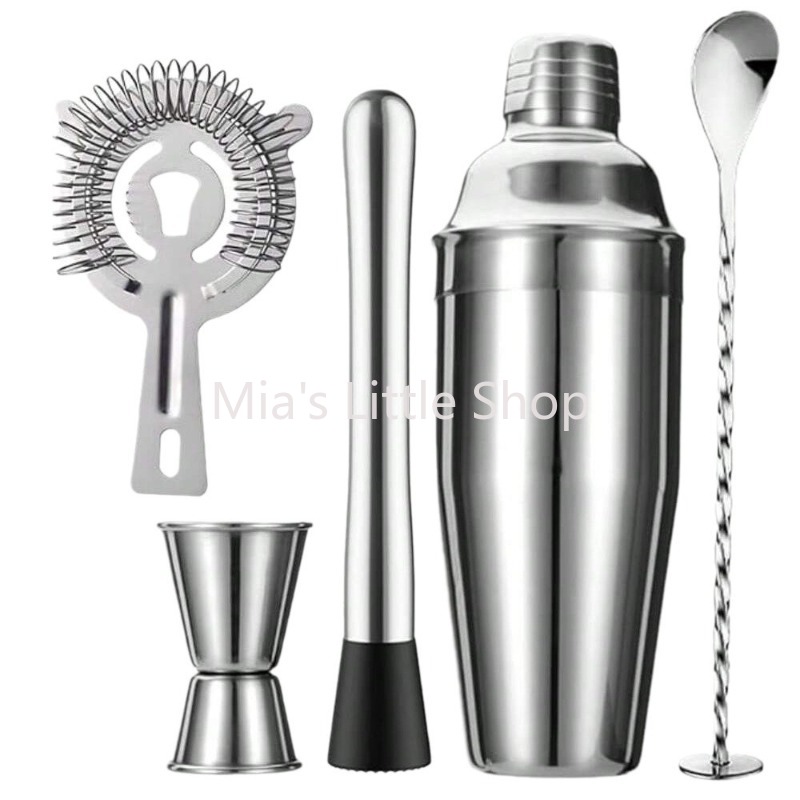Bar Blender Mixing - Cam Kokteyl Shaker Seti, Elde Taşınabilir