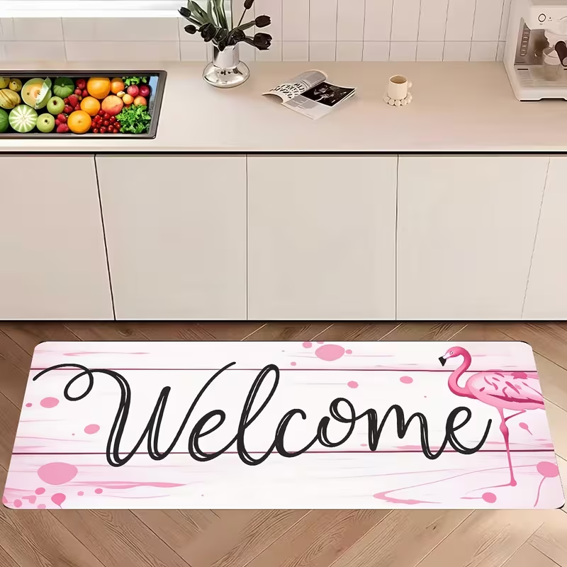 Pembe Flamingo Hoş Geldiniz Uz - Commercial Kitchen Background incelemesi ve fiyatı